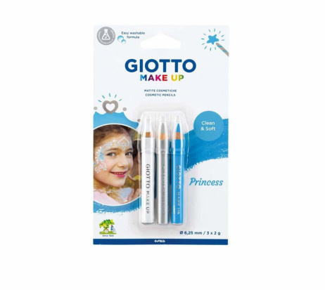Giotto make up Princess Набор карандашей для грима 3 шт., блистер